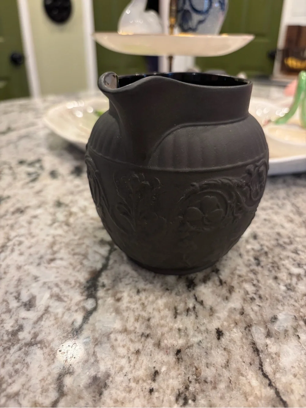 Wedgwood Vintage Black Basalt creamer
